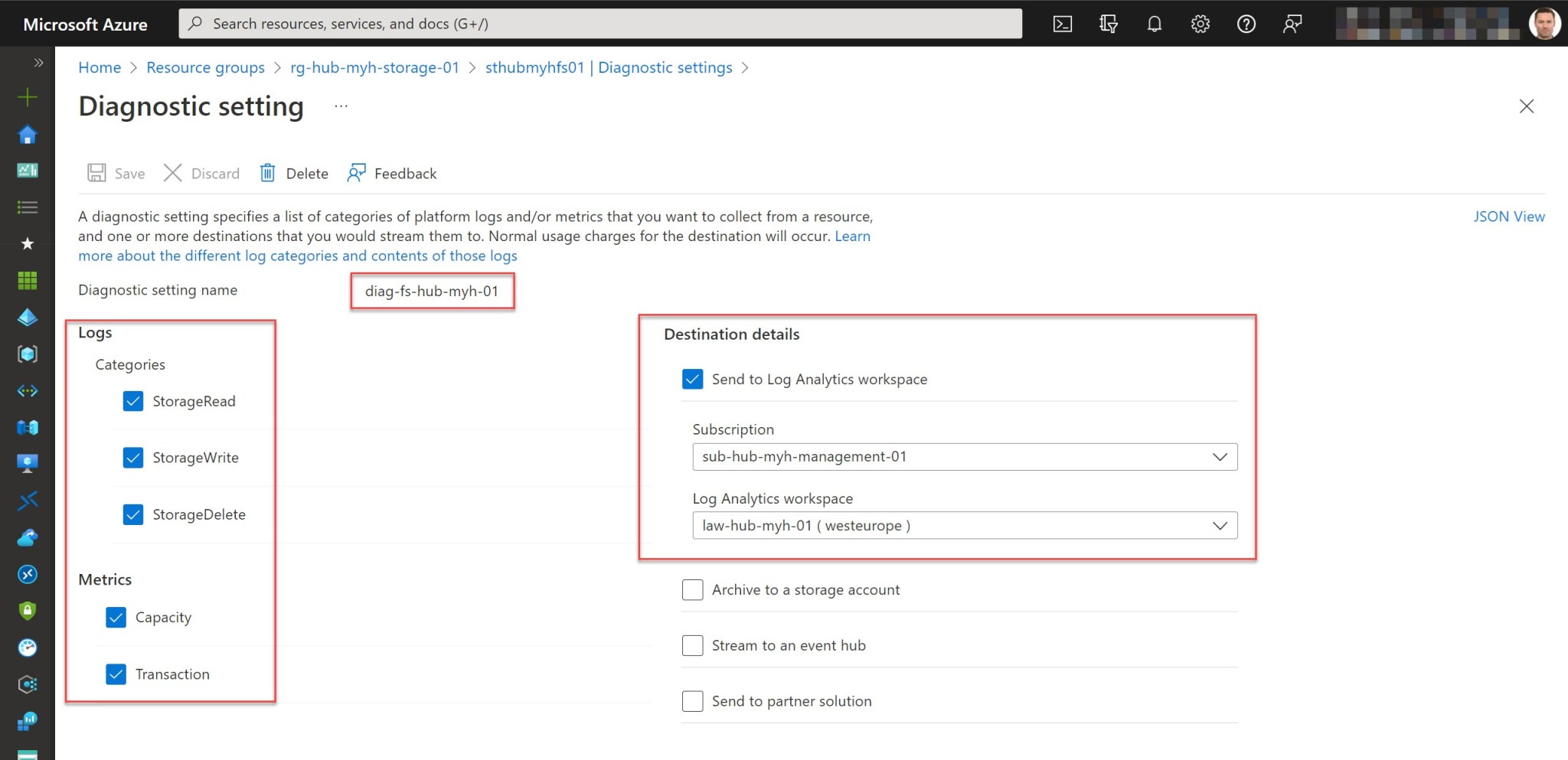 Create an Azure Files share in a specified subscription using an Azure ...