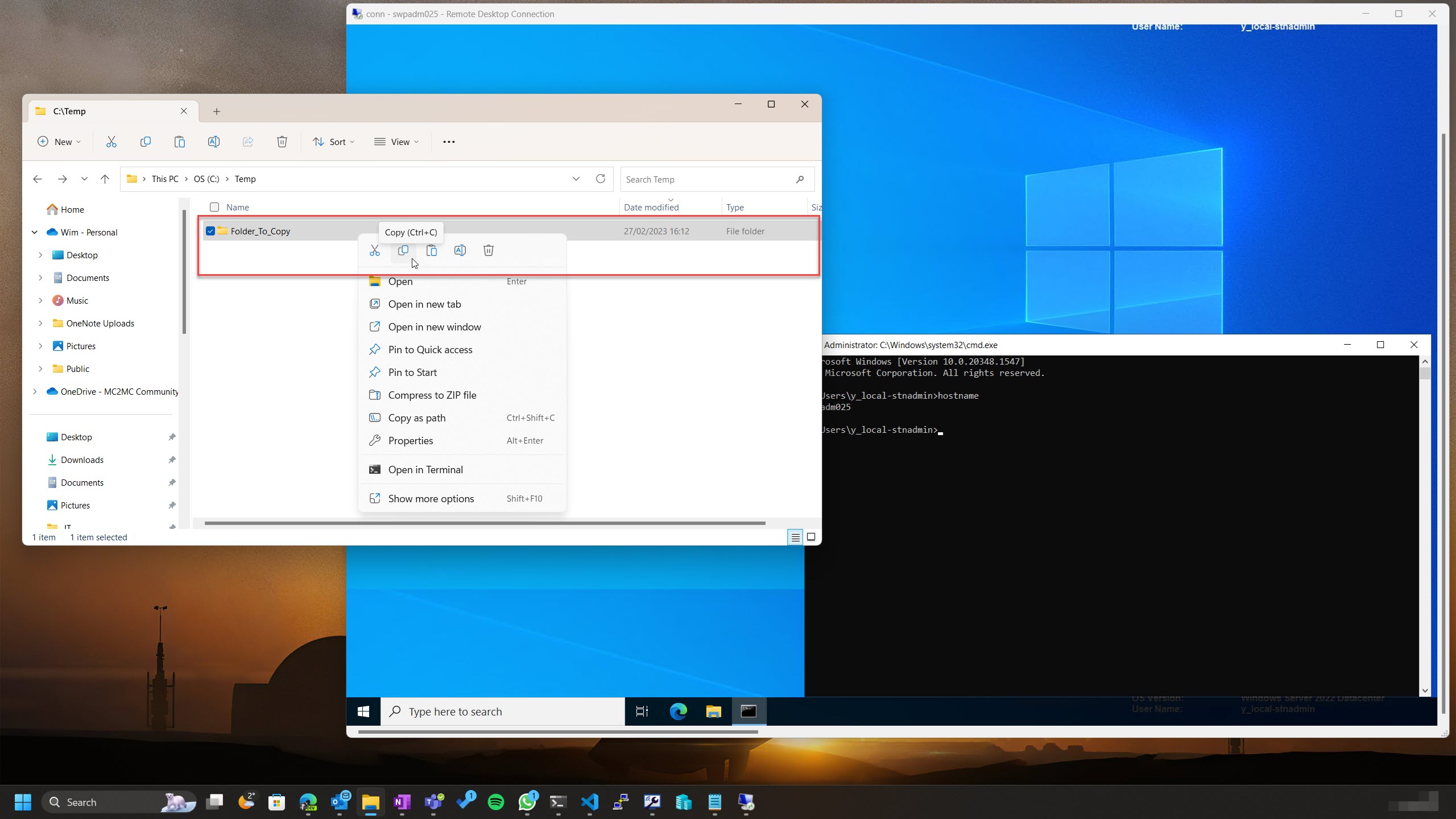 Connecting to an Azure Windows VM using an Azure PowerShell script and ...