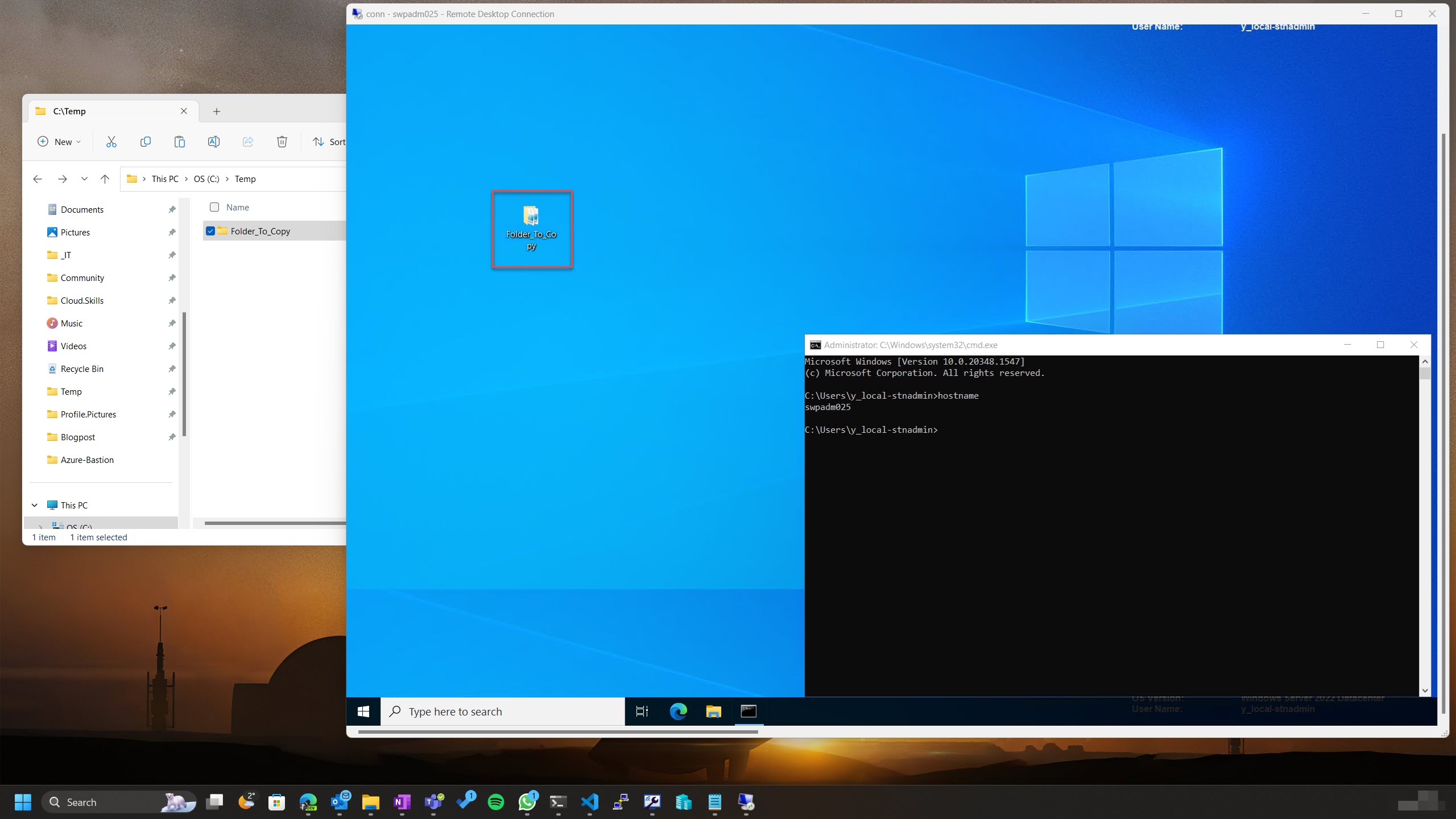 Connecting to an Azure Windows VM using an Azure PowerShell script and ...