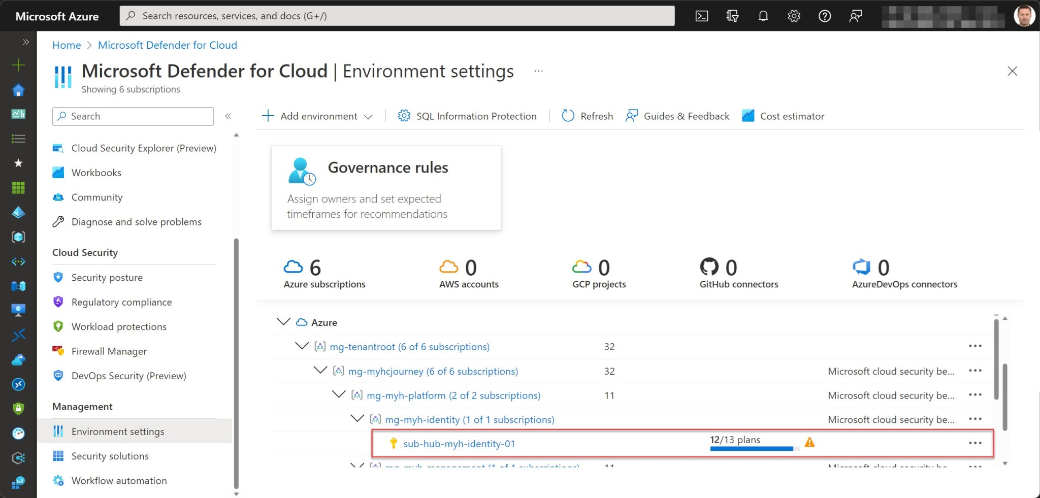 Onboard an Azure subscription in Microsoft Defender for Cloud using an