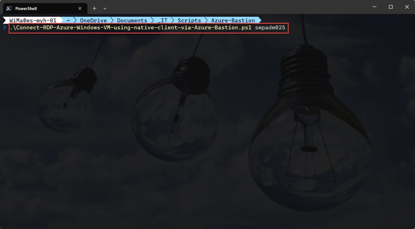 Connecting to an Azure Windows VM using an Azure PowerShell script and ...