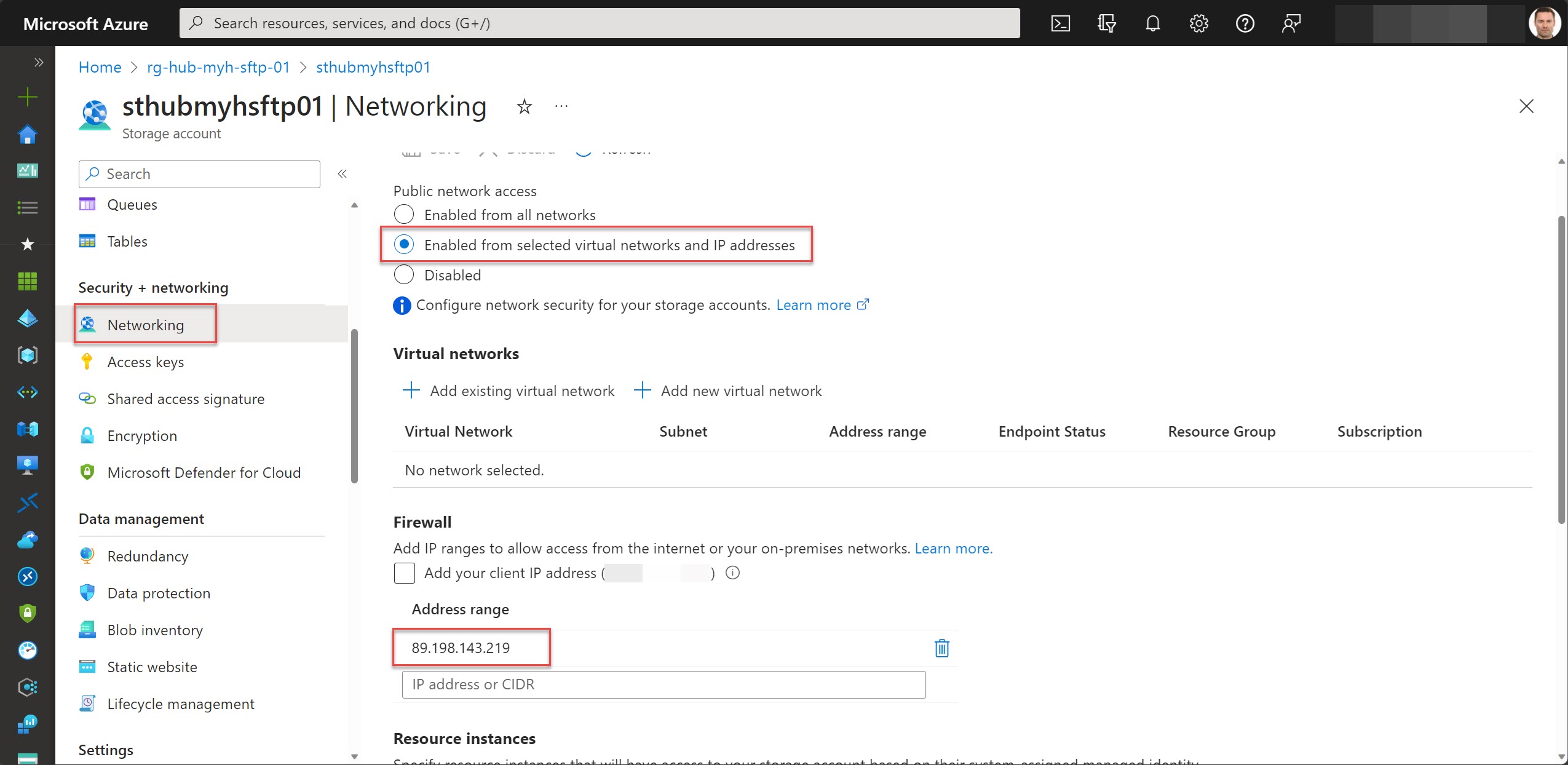 Create an SFTP enabled Azure storage account within a specified ...