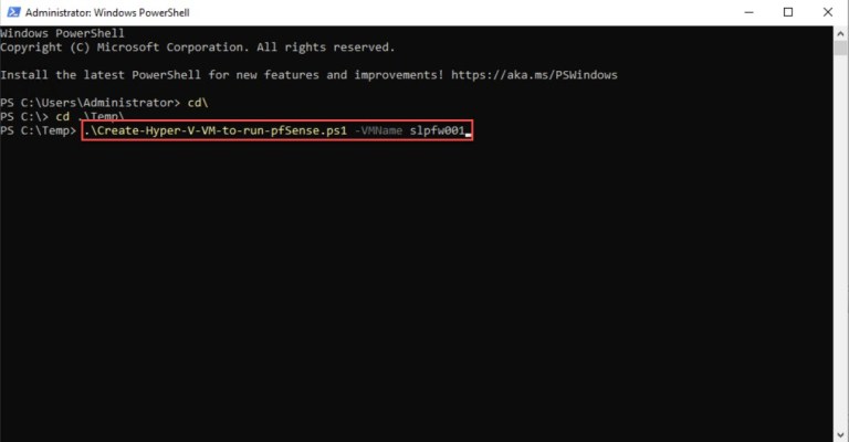 Create a Hyper-V VM to run pfSense with a PowerShell script – Wim ...