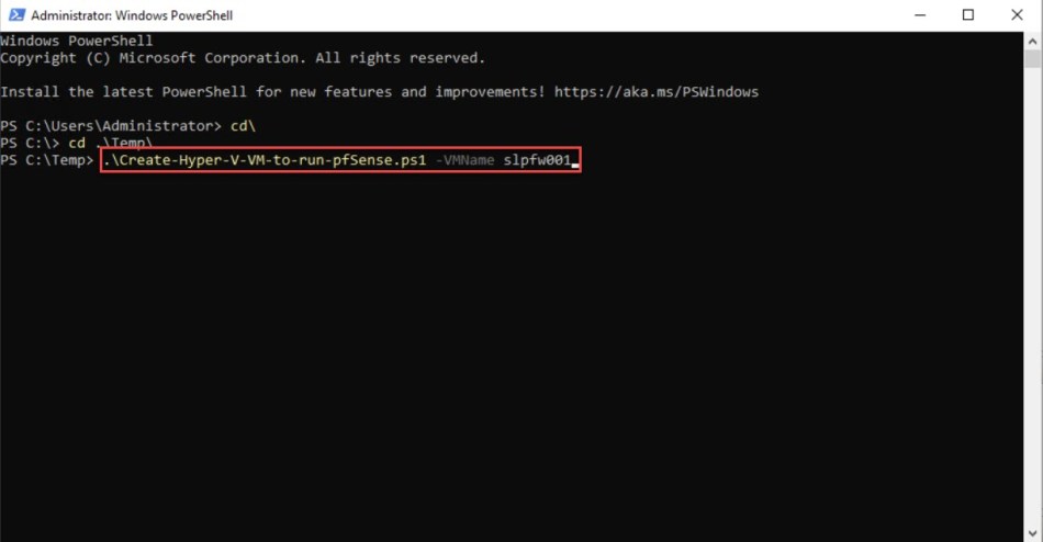Create a Hyper-V VM to run pfSense with a PowerShell script – Wim ...