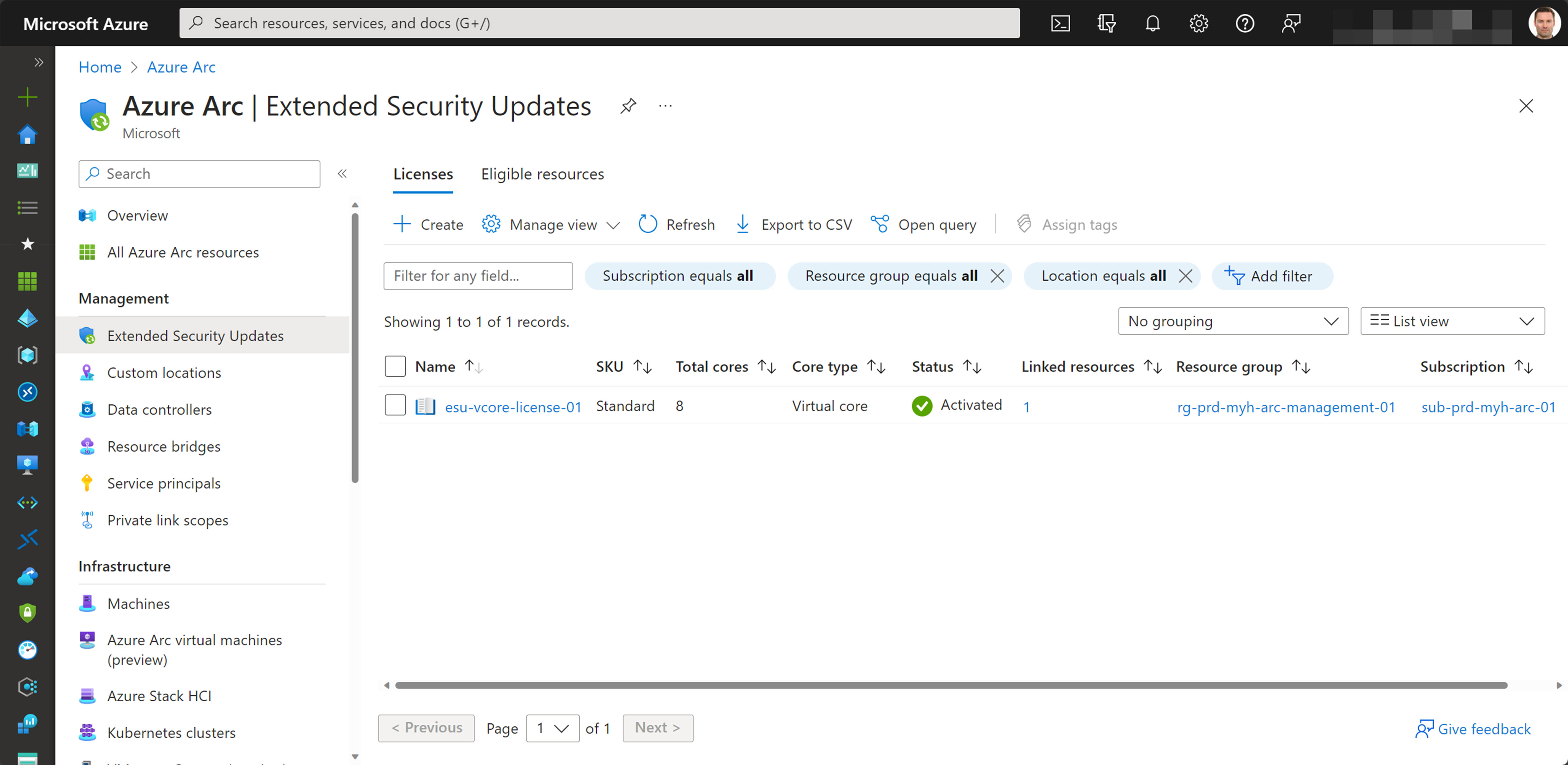 Azure Arc: Remove an Extended Security License with an Azure PowerShell ...