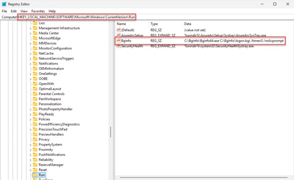 PowerShell script: BgInfo deployment script for Windows Server 2025 ...