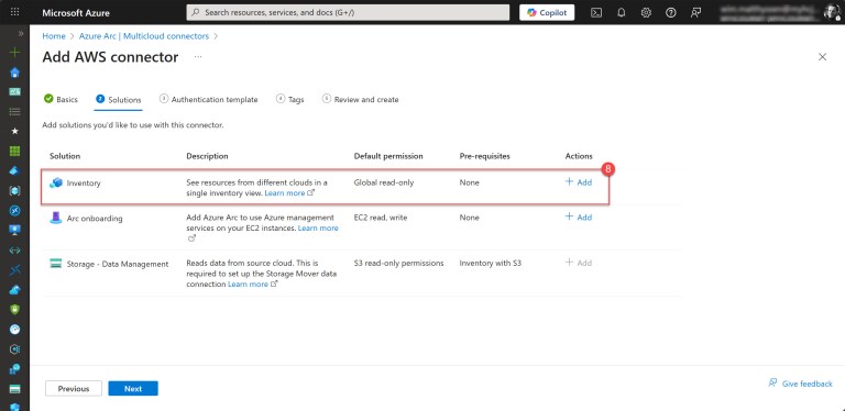 Azure Arc: Creating or updating an AWS Multicloud connector for S3 ...