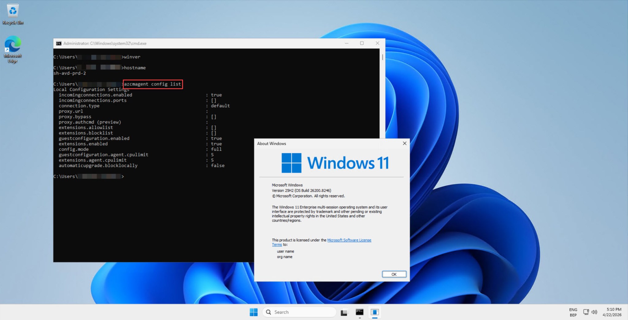 AVD on Azure Local: Security Hardening the Azure Arc Agent – Wim Matthyssen